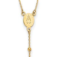 14K Polished Rosary-SF3059-24.5