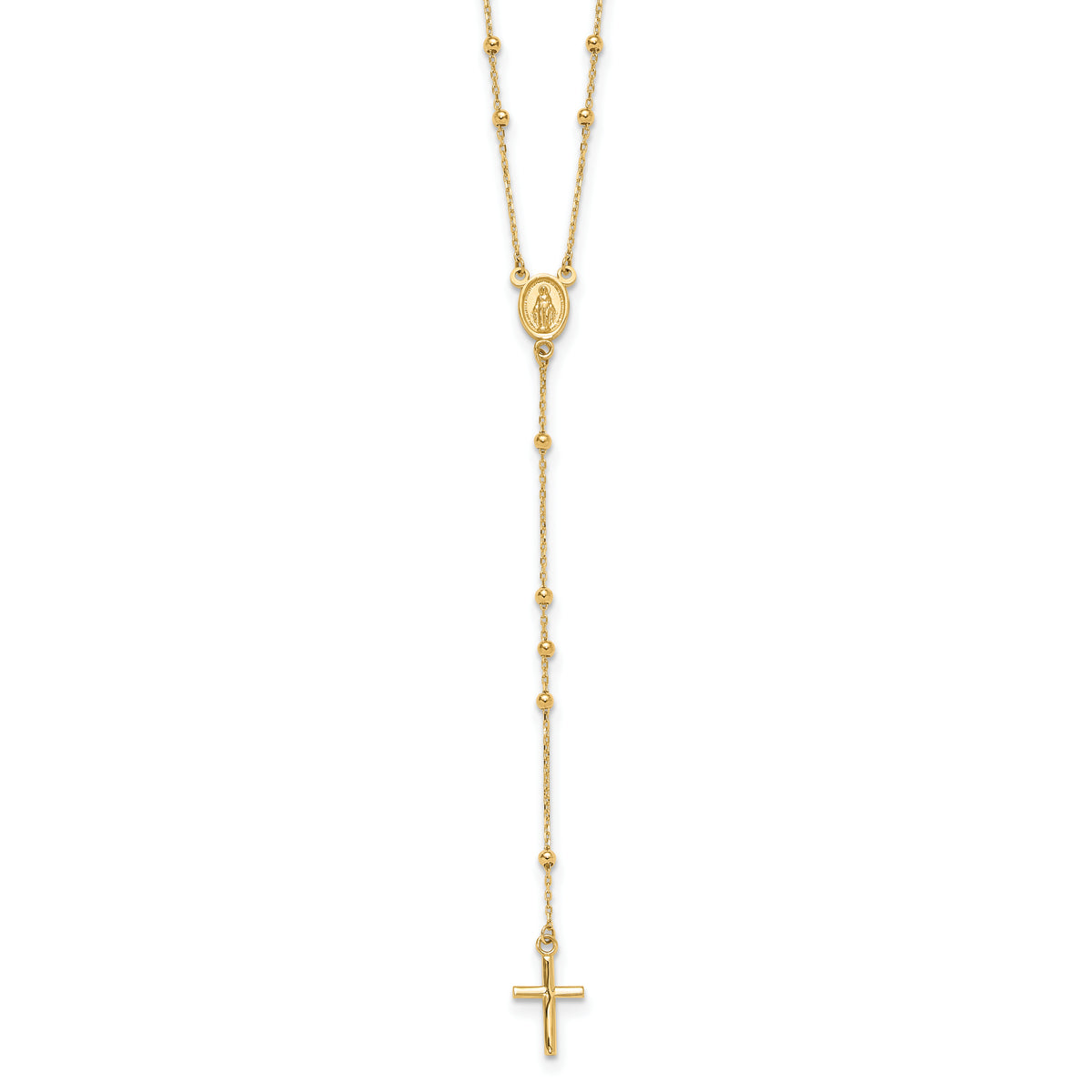 14K Polished Rosary-SF3059-24.5