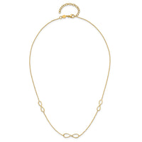 14K Polished Infinity Stations 16in with 2in ext. Necklace-SF3067-16