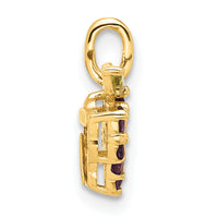 14K Gold Amethyst and Peridot Grapes Chain Slide-SF3069P