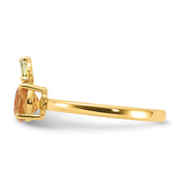 14K Gold Citrine and Peridot Orange Ring-SF3070R