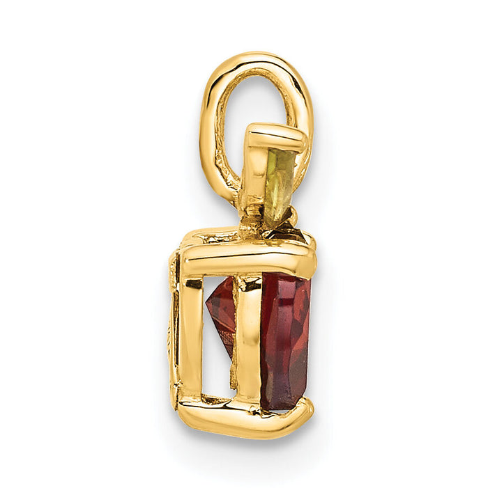 14K Gold Garnet and Peridot Apple Chain Slide-SF3071P