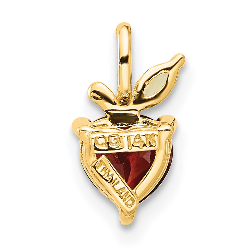 14K Gold Garnet and Peridot Apple Chain Slide-SF3071P
