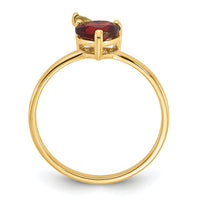 14K Gold Garnet and Peridot Apple Ring-SF3071R