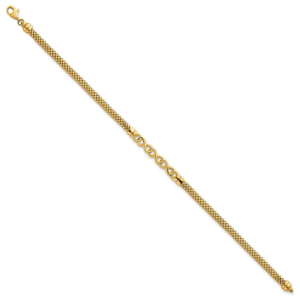 14k Polished Infinity 7.5in Fancy Link Bracelet-SF3104-7.5