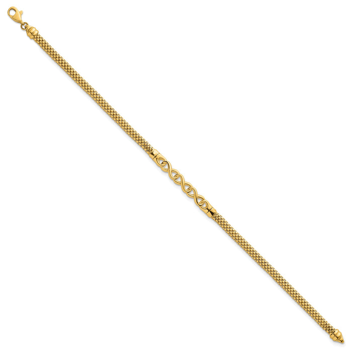 14k Polished Infinity 7.5in Fancy Link Bracelet-SF3104-7.5