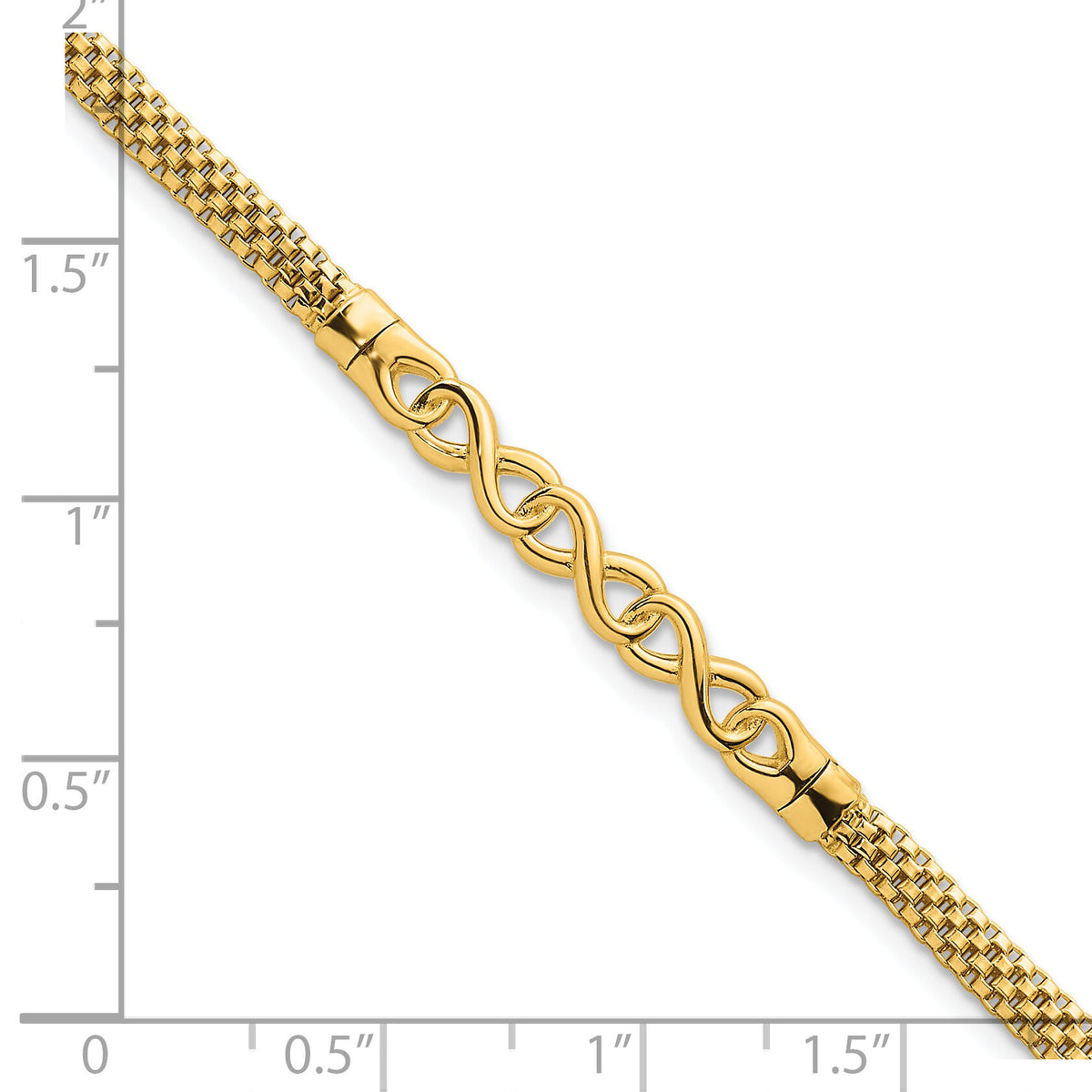 14k Polished Infinity 7.5in Fancy Link Bracelet-SF3104-7.5