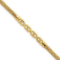 14k Polished Infinity 7.5in Fancy Link Bracelet-SF3104-7.5