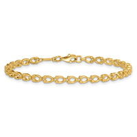 14k Polished Fancy Link 7in Bracelet-SF3108-7
