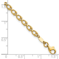 14k Polished Fancy Link 7in Bracelet-SF3108-7