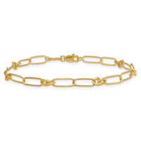 14k Polished Fancy Link 7.5in Bracelet-SF3109-7.5