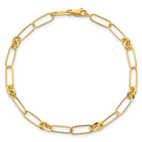 14k Polished Fancy Link 7.5in Bracelet-SF3109-7.5
