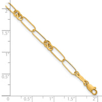 14k Polished Fancy Link 7.5in Bracelet-SF3109-7.5
