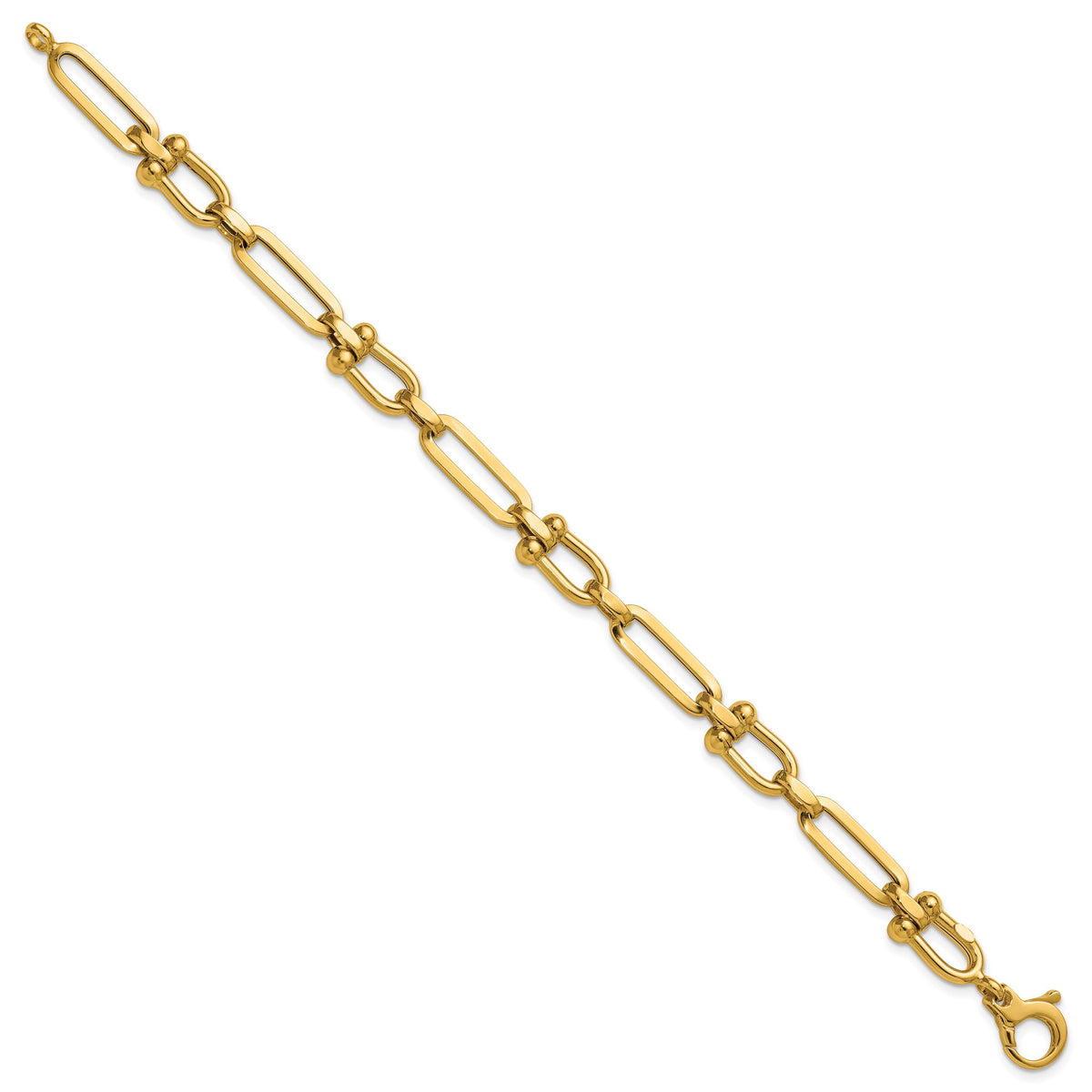 14k Polished Link 7.75in Bracelet-SF3112-7.75