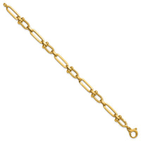 14k Polished Link 7.75in Bracelet-SF3112-7.75