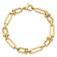 14k Polished Link 7.75in Bracelet-SF3112-7.75