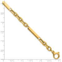 14k Polished Fancy Chain with Bars 8in Bracelet-SF3113-8