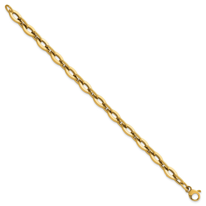 14k Polished 7.5in Fancy Link Bracelet-SF3116-7.5