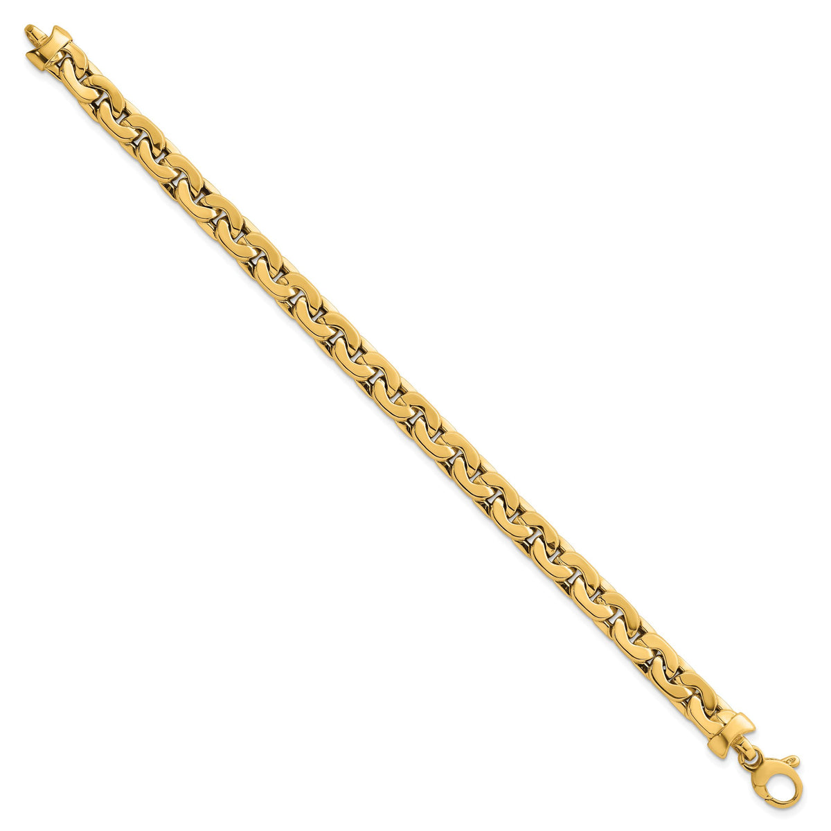 14k Polished 7.5in Fancy Link Bracelet-SF3117-7.5