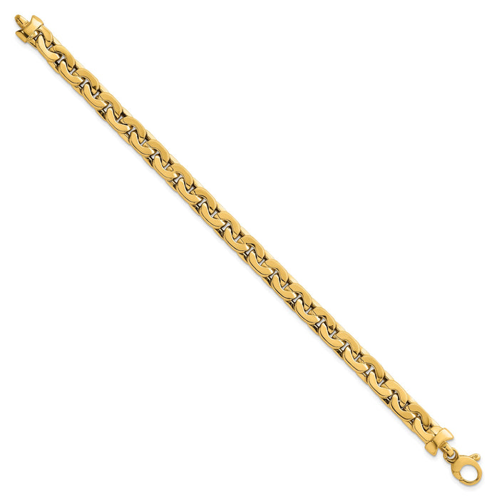 14k Polished 7.5in Fancy Link Bracelet-SF3117-7.5