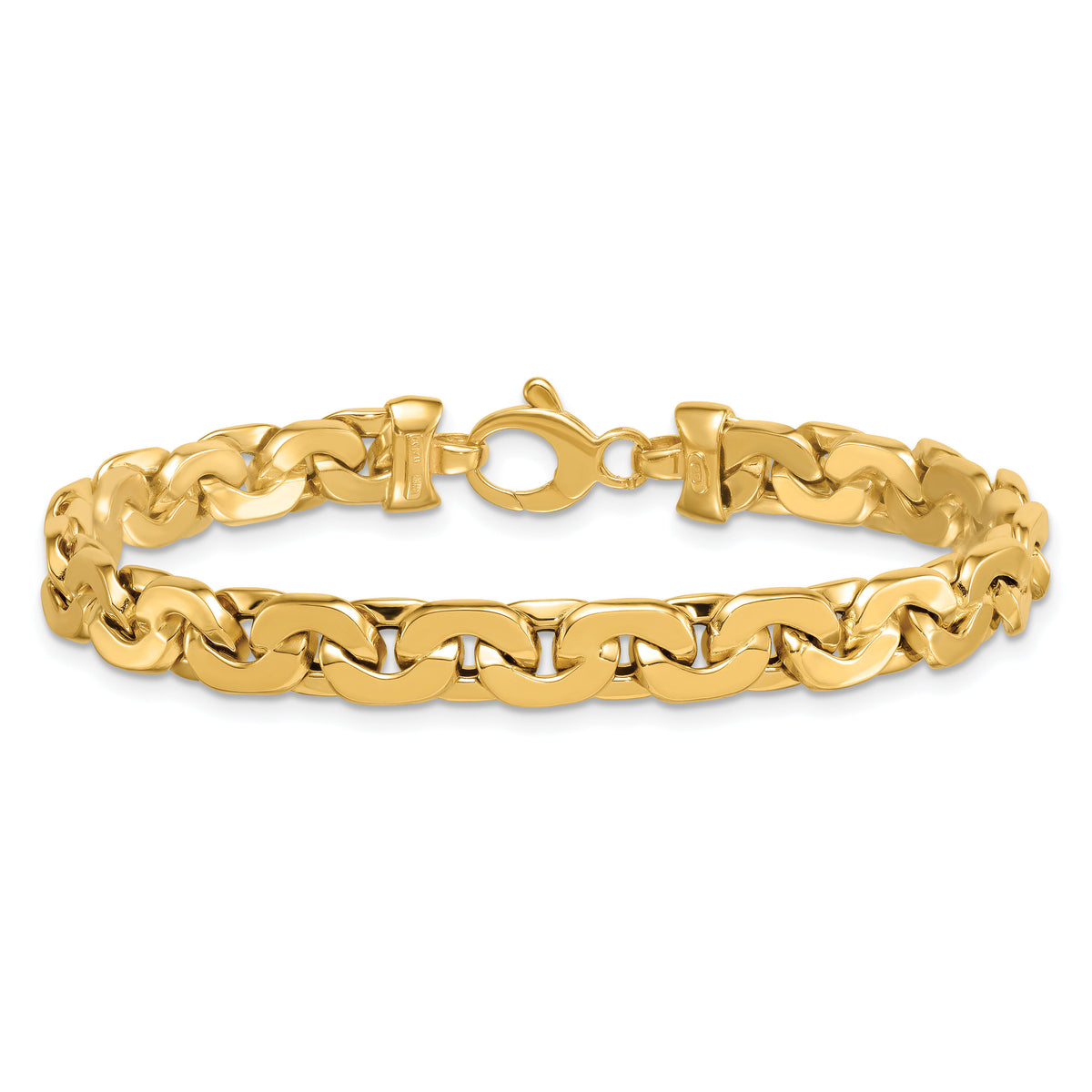 14k Polished 7.5in Fancy Link Bracelet-SF3117-7.5