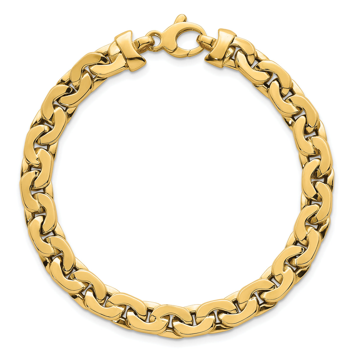 14k Polished 7.5in Fancy Link Bracelet-SF3117-7.5