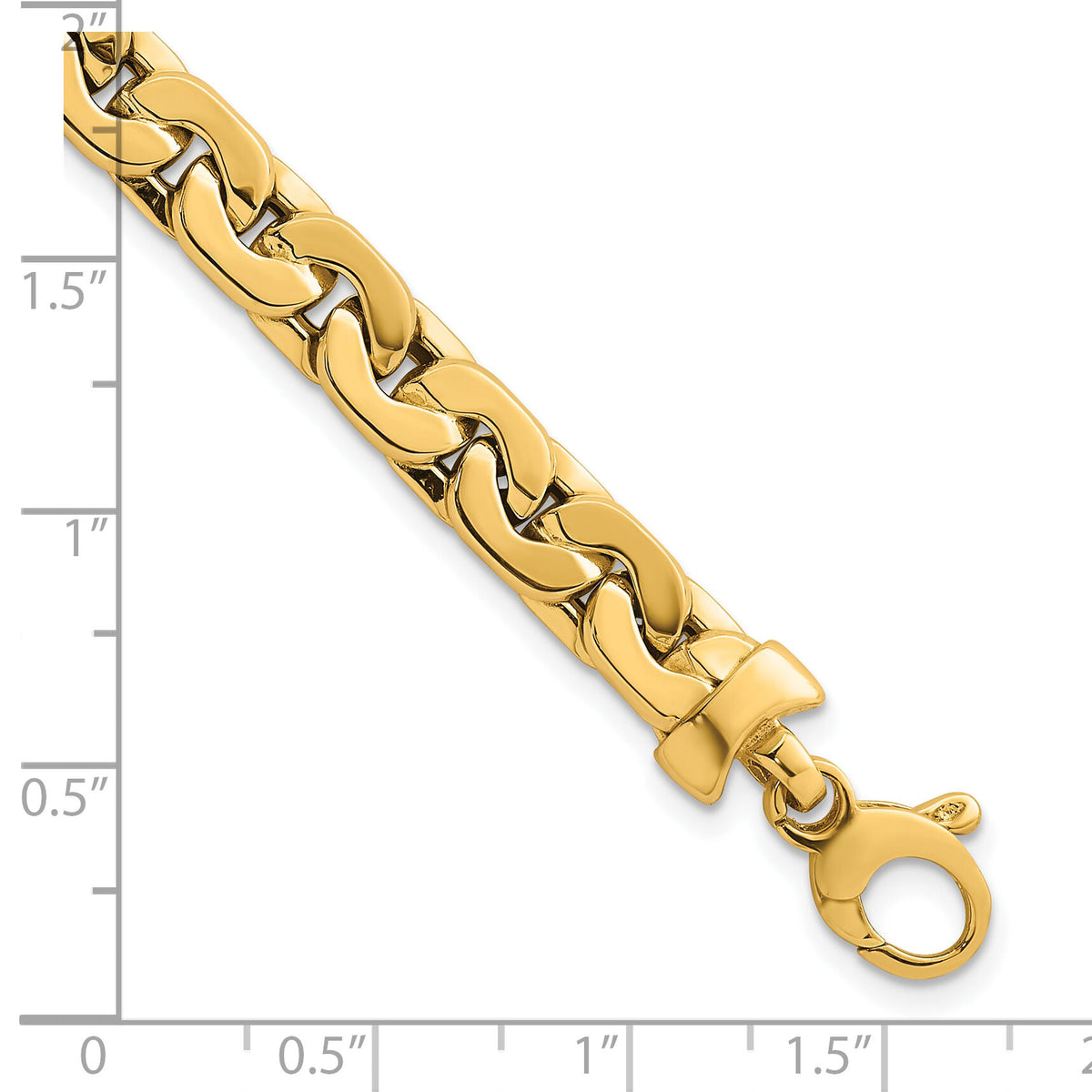 14k Polished 7.5in Fancy Link Bracelet-SF3117-7.5