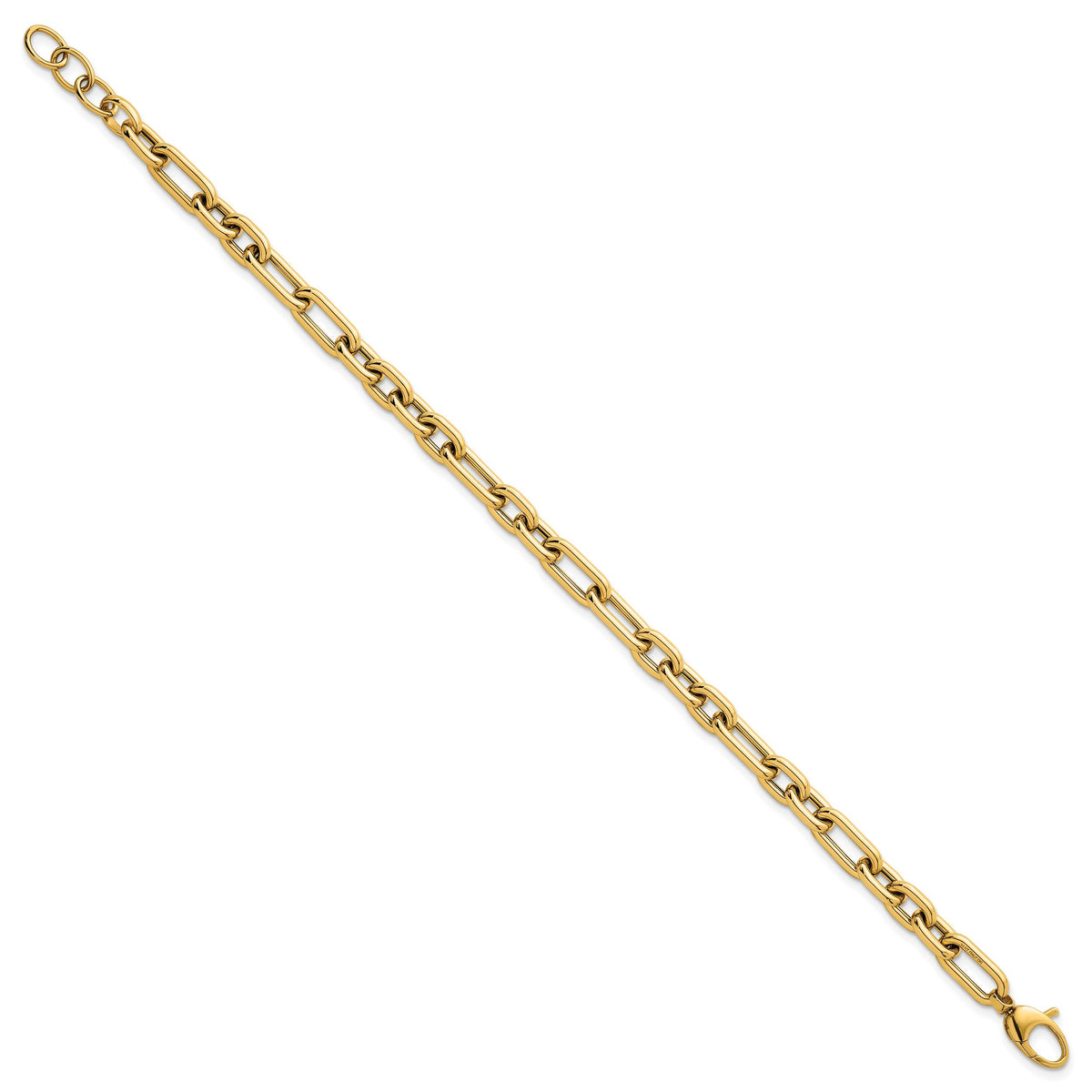14k Polished Fancy Open Link w/ .5in ext. Bracelet-SF3118-7.5