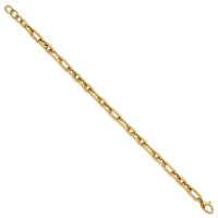 14k Polished Fancy Open Link w/ .5in ext. Bracelet-SF3118-7.5