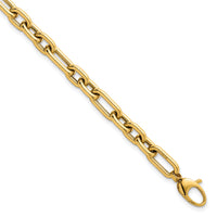 14k Polished Fancy Open Link w/ .5in ext. Bracelet-SF3118-7.5
