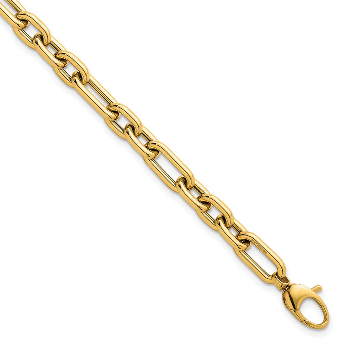 14k Polished Fancy Open Link w/ .5in ext. Bracelet-SF3118-7.5