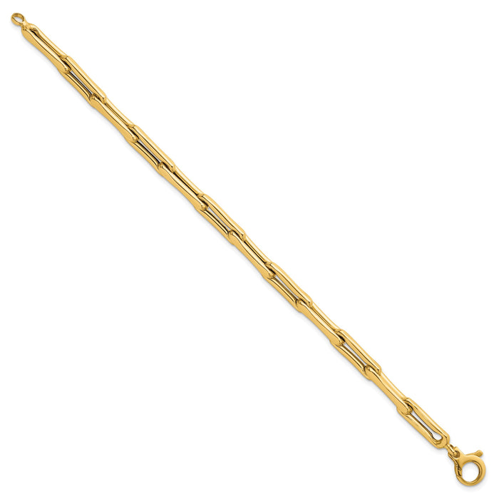 14k Polished 7.5 Fancy Link Bracelet-SF3120-7.5