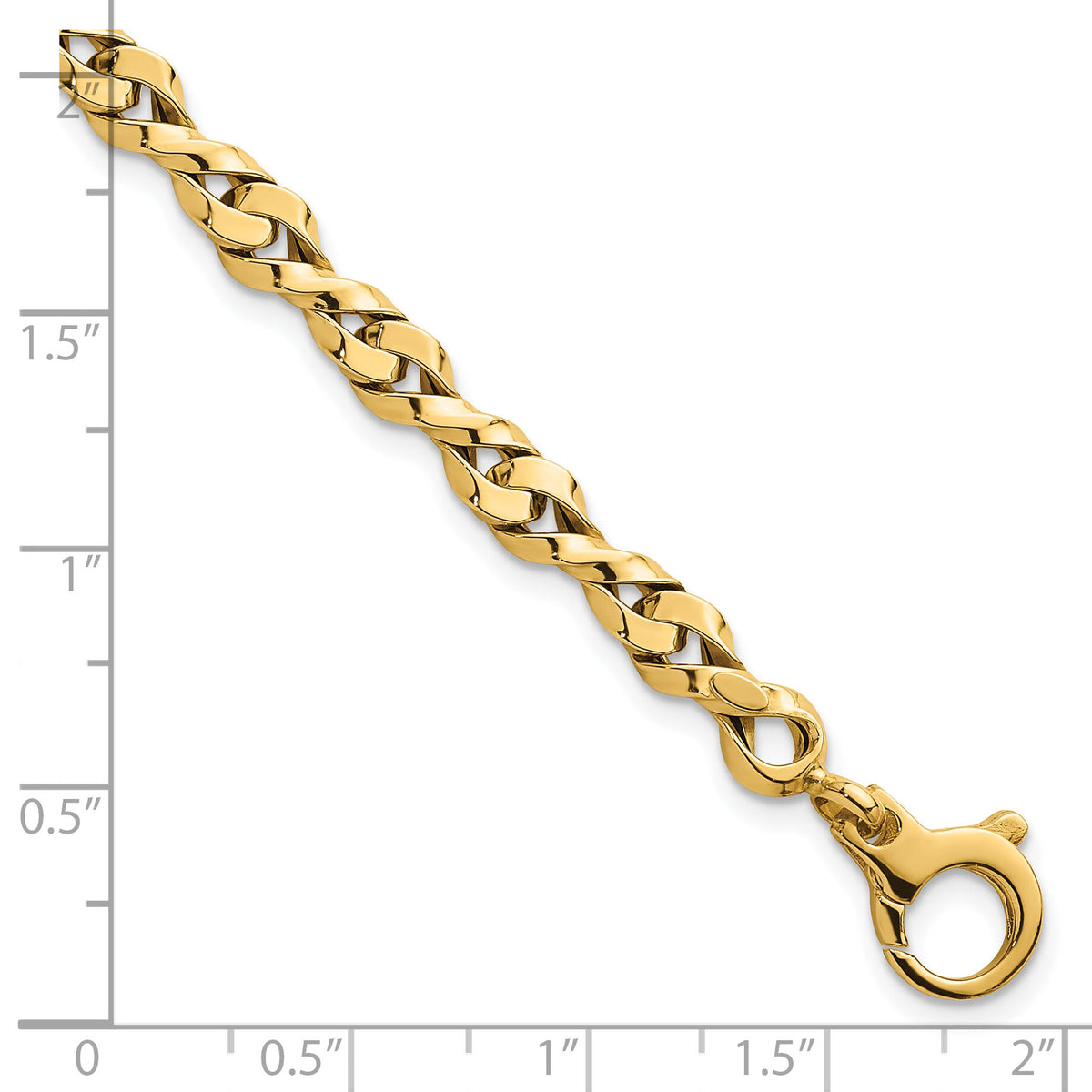 14k Polished 7.5in Fancy Link Bracelet-SF3126-7.5