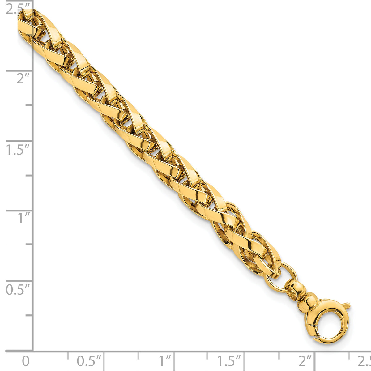 14k Polished Fancy Link Bracelet-SF3128-7.5