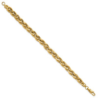 14k Polished 7.5in Fancy Link Bracelet-SF3129-7.5