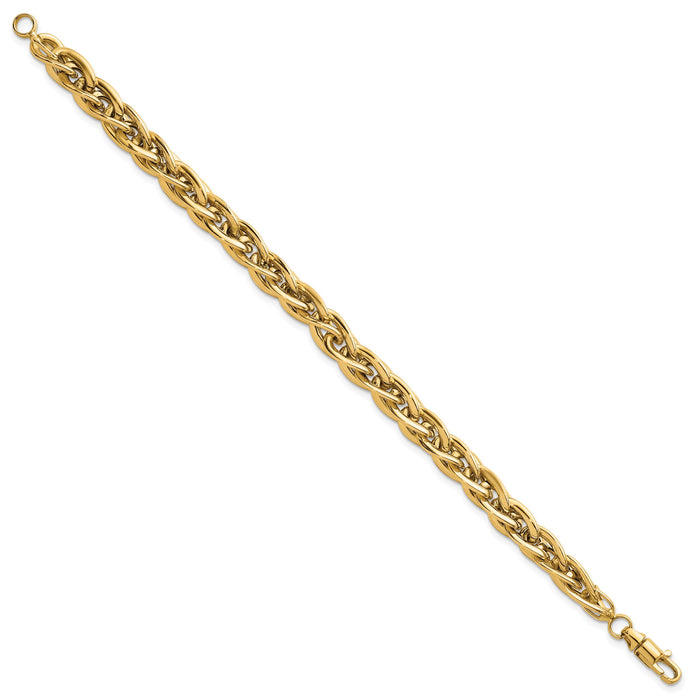 14k Polished 7.5in Fancy Link Bracelet-SF3129-7.5