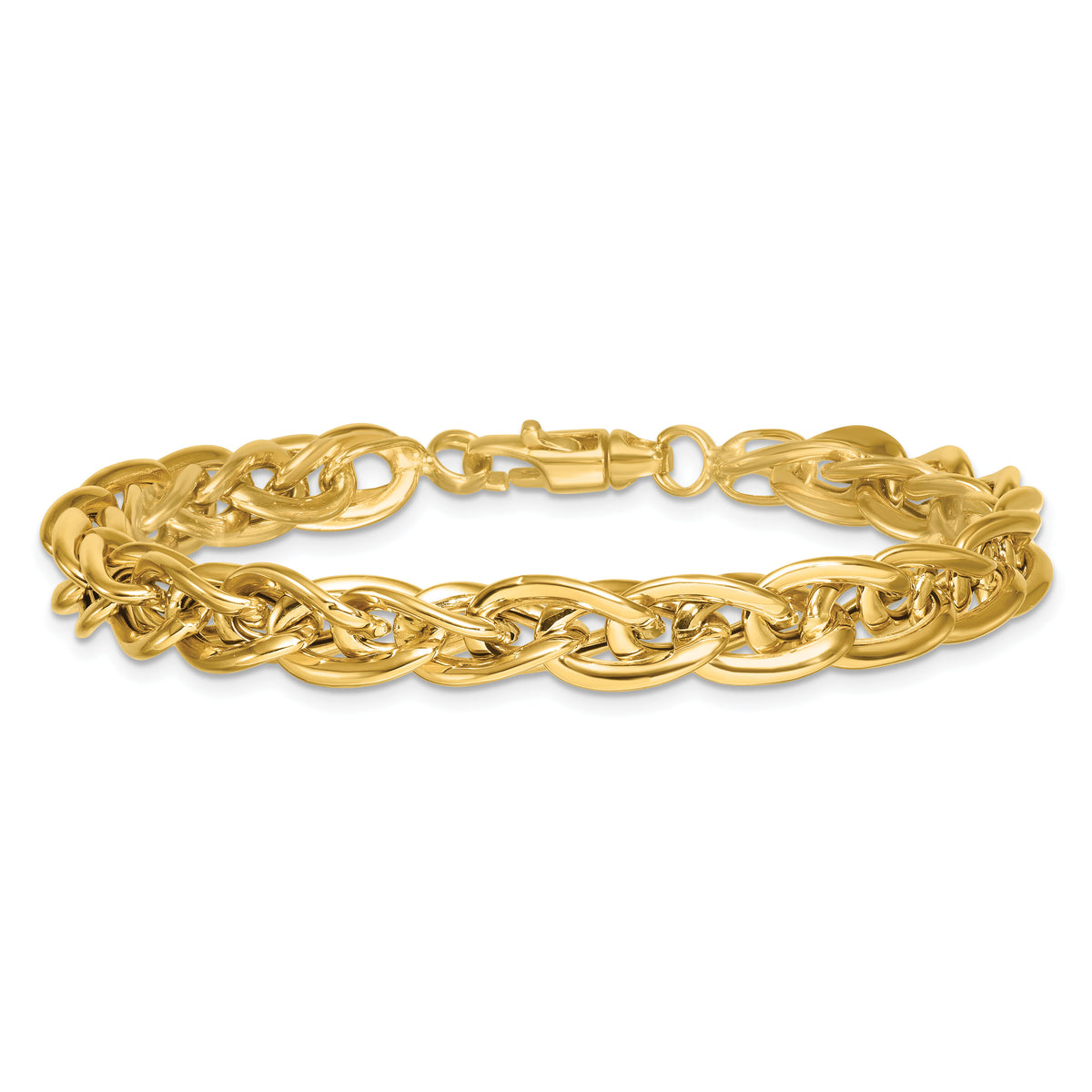 14k Polished 7.5in Fancy Link Bracelet-SF3129-7.5