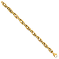 14k Polished Fancy Link Bracelet-SF3130-7.5