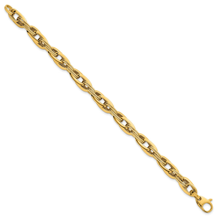 14k Polished Fancy Link Bracelet-SF3130-7.5