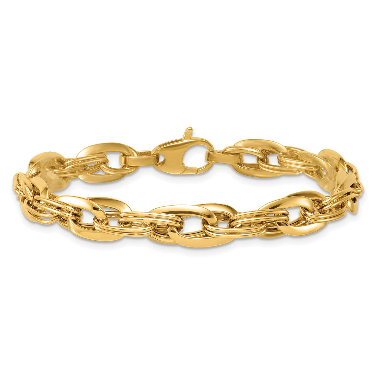 14k Polished Fancy Link Bracelet-SF3130-7.5