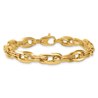 14k Polished Fancy Link Bracelet-SF3130-7.5