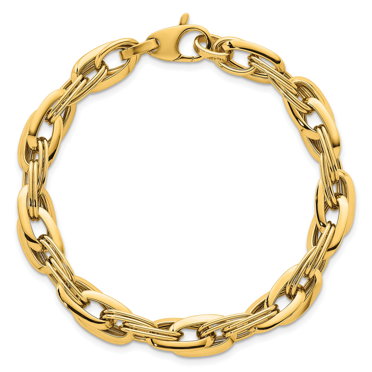 14k Polished Fancy Link Bracelet-SF3130-7.5