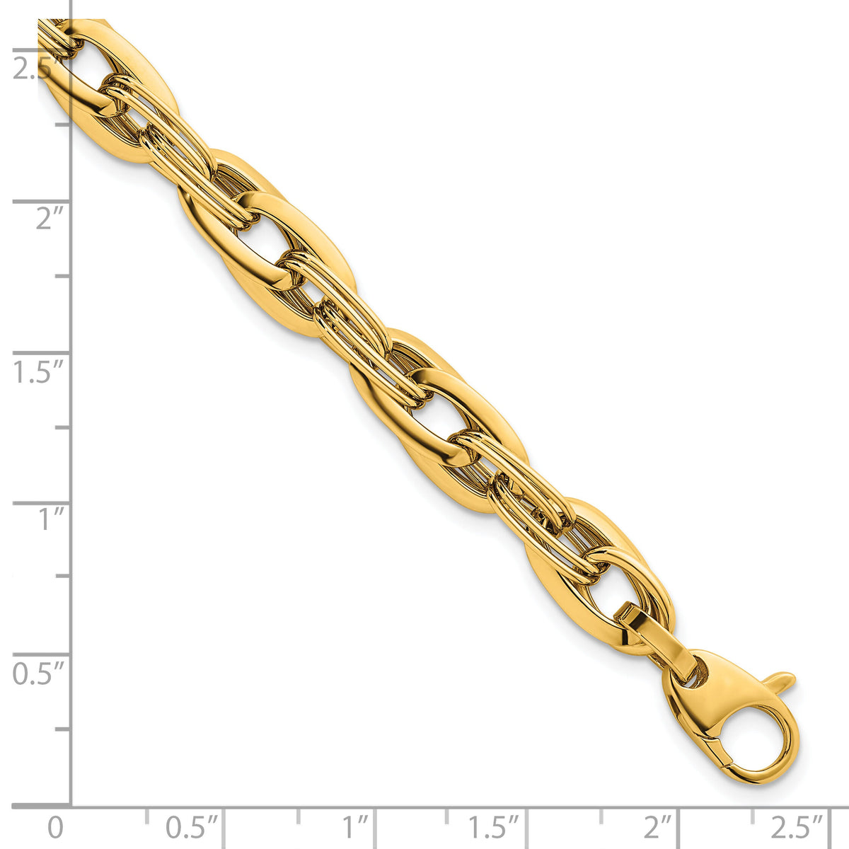 14k Polished Fancy Link Bracelet-SF3130-7.5