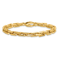 14k Polished Square Link 6.25mm Bracelet-SF3131-7.25