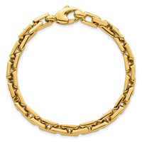 14k Polished Square Link 6.25mm Bracelet-SF3131-7.25