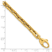 14k Polished Square Link 6.25mm Bracelet-SF3131-7.25