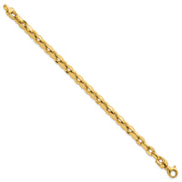 14k Polished Round Fancy Link 6.75mm Bracelet-SF3133-7.5