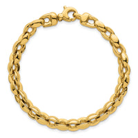 14k Polished Round Fancy Link 6.75mm Bracelet-SF3133-7.5