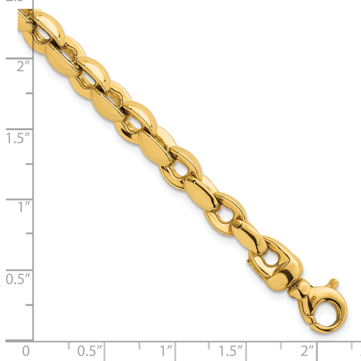 14k Polished Round Fancy Link 6.75mm Bracelet-SF3133-7.5