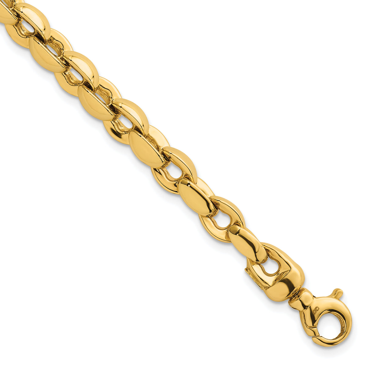 14k Polished Round Fancy Link 6.75mm Bracelet-SF3133-7.5